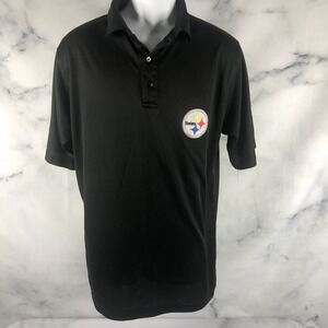 Pittsburgh Steelers Shirt Mens Medium Large Regular Polo NFL Team Apparel Golf